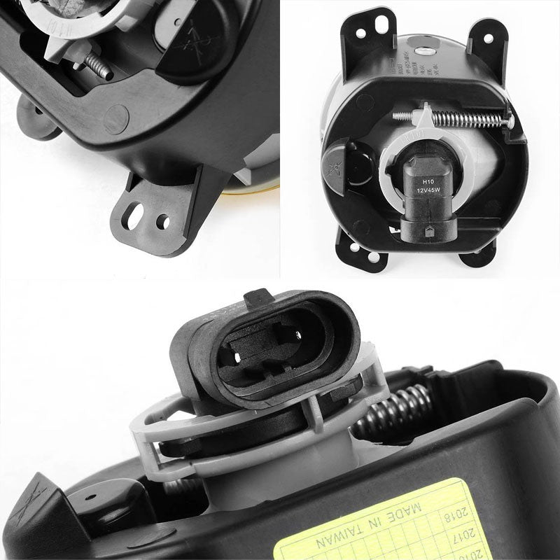 Smoke Lens OE Front Bumper Round Fog Light Lamp For 05+ Chrysler/Dodge