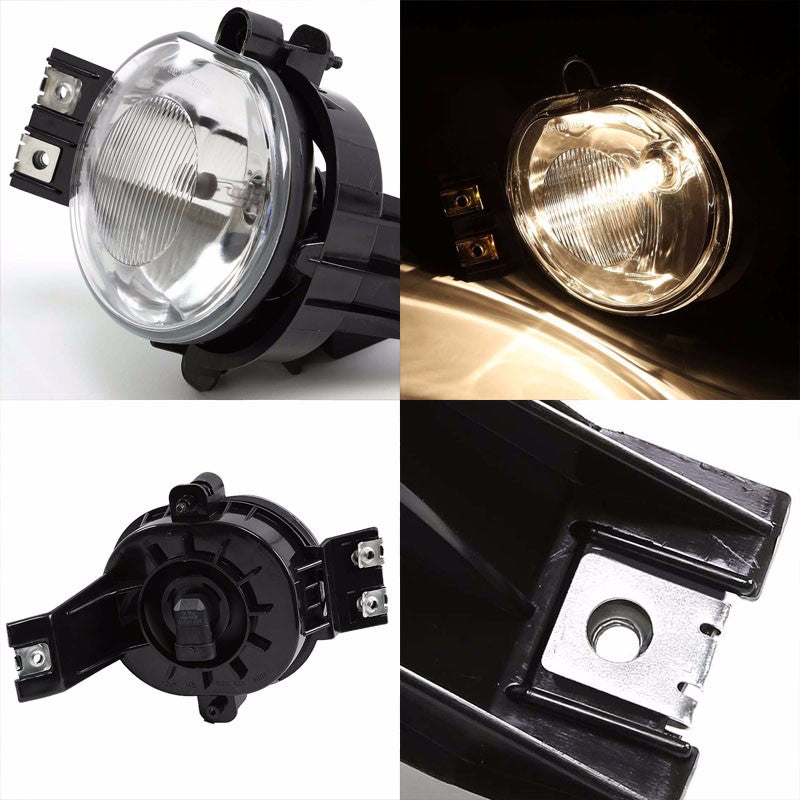 Clear Lens Chrome House Bumper Reflector Fog Light For Dodge 02-09 Ram/Durango