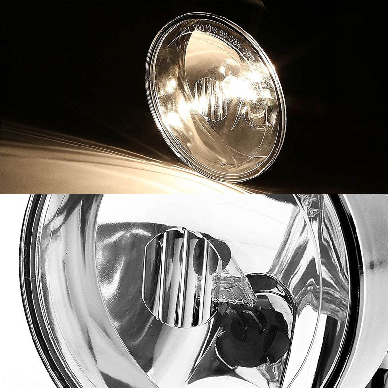 Clear Chrome Bumper Fog Light/Lamp Pontiac 1999-2005 Grand Am BFC-FOLK-NS019CH