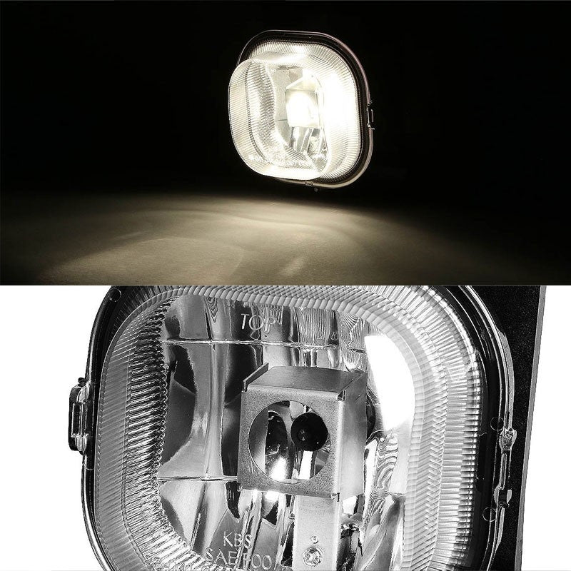 Clear Lens Chrome Housing Fog Light/Lamp For Ford 99-04 F-250/F-350 Super Duty