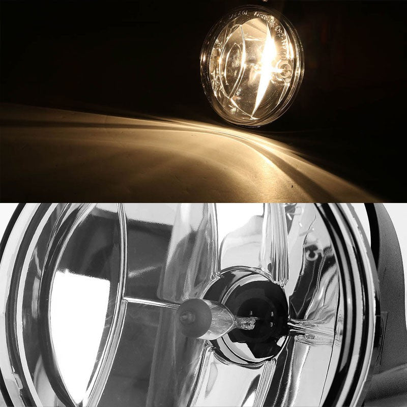 Clear Lens Chrome Housing Bumper Fog Light/Lamp Kit For Dodge 2003 - 2005 Neon