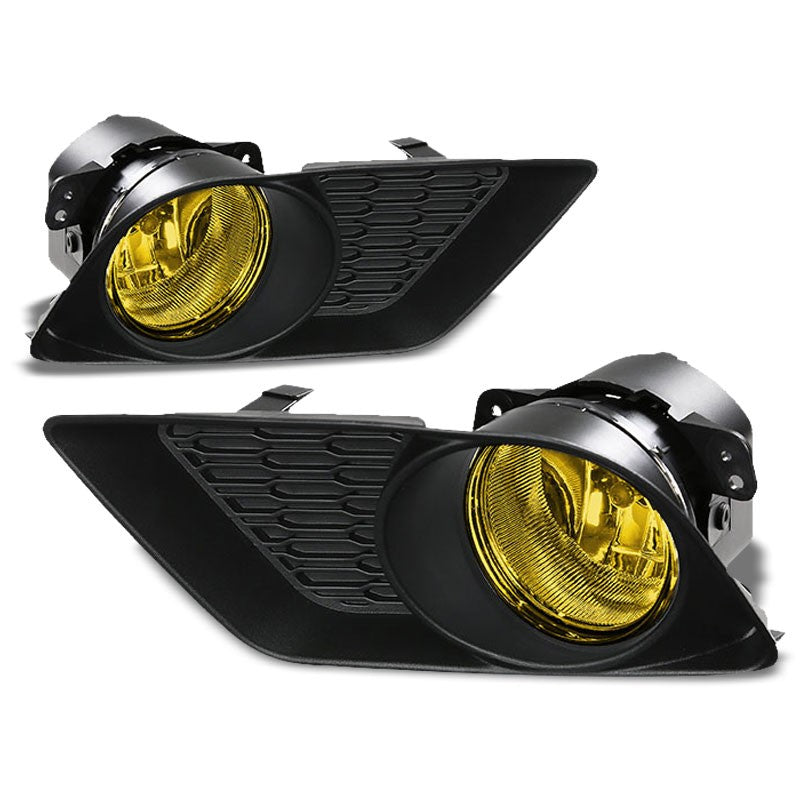 Yellow Amber OE Bumper Replacement Fog Light Bezel 11-14 Charger BFC-FOLK-NS-BZ-DOD11CHRAM