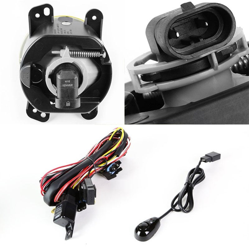 Yellow Amber Lens Front Bumper Fog Light Lamp +Switch For 05+ Chrysler/Dodge