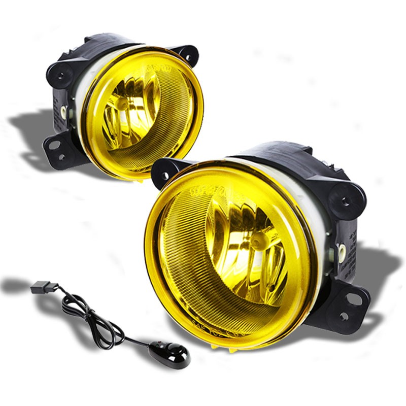 Yellow Amber Fog Light Lamp 05-10 Chrysler 300 08-09 Dodge Caliber SRT-4 06 Dodge Charger SRT-8 BFC-FOLK-SW-MULT3-C1D2-TY2AM