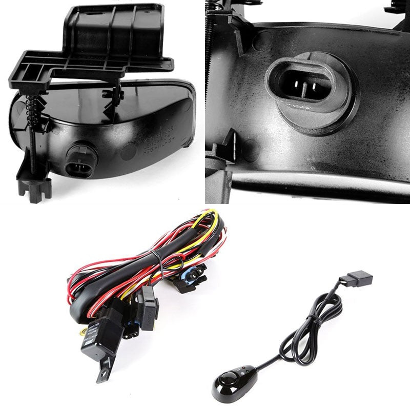Blue Tint Lens Fog Light Lamp +Switch For 99-02 Sierra 1500-3500/00-06 Yukon