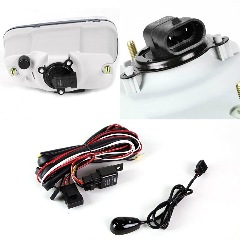 Smoke Len OE Front Bumper Fog Light Lamp+Bulb+Switch For 99-04 Grand Cherokee WJ
