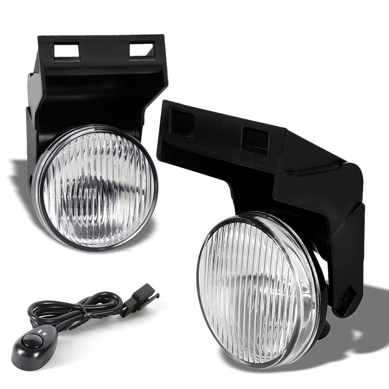 Clear Chrome Bumper Fog Light Lamp Dodge 1994-2001 Ram 1500 2500 3500 BFC-FOLK-T020CH