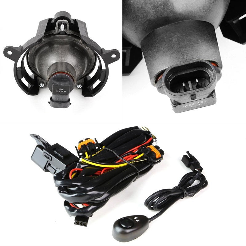 Smoke Lens OE Front Bumper Fog Light Lamp+Bulb+Switch For Cadillac 08-14 CTS