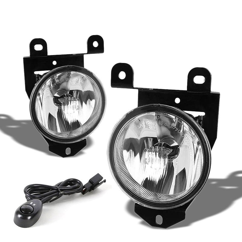Clear Fog Light Lamp Pontiac 92-99 Bonnevilla Cadillac 06 Escalade GMC 01-06 Sierra 1500 07 Sierra 1500 Classic GMC 01-06 Yukon XL 1500 BFC-FOLK-T039CH