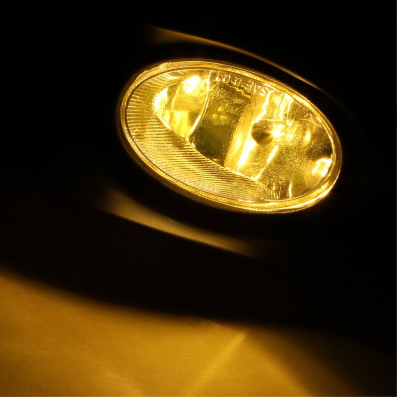 Yellow Amber Len Front Fog Light Lamp w/Bezel +Switch For 03-05 Accord 4DR