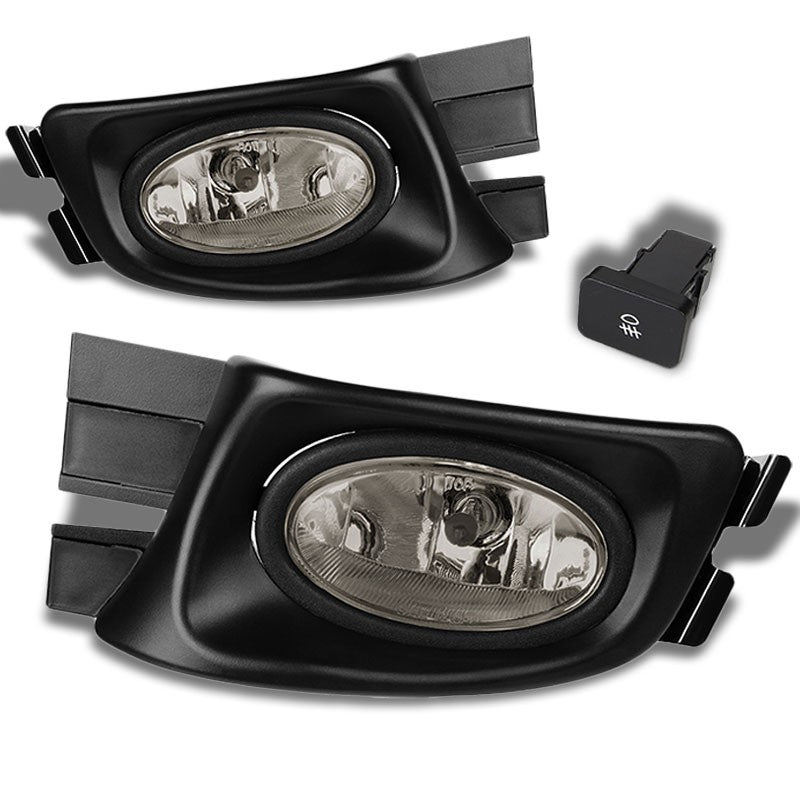 Smoke Fog Light with Bezel Honda 03-05 Accord 4DR Sedan CM5 6 BFC-FOLK-SW-BZ-HON03ACC4DSM