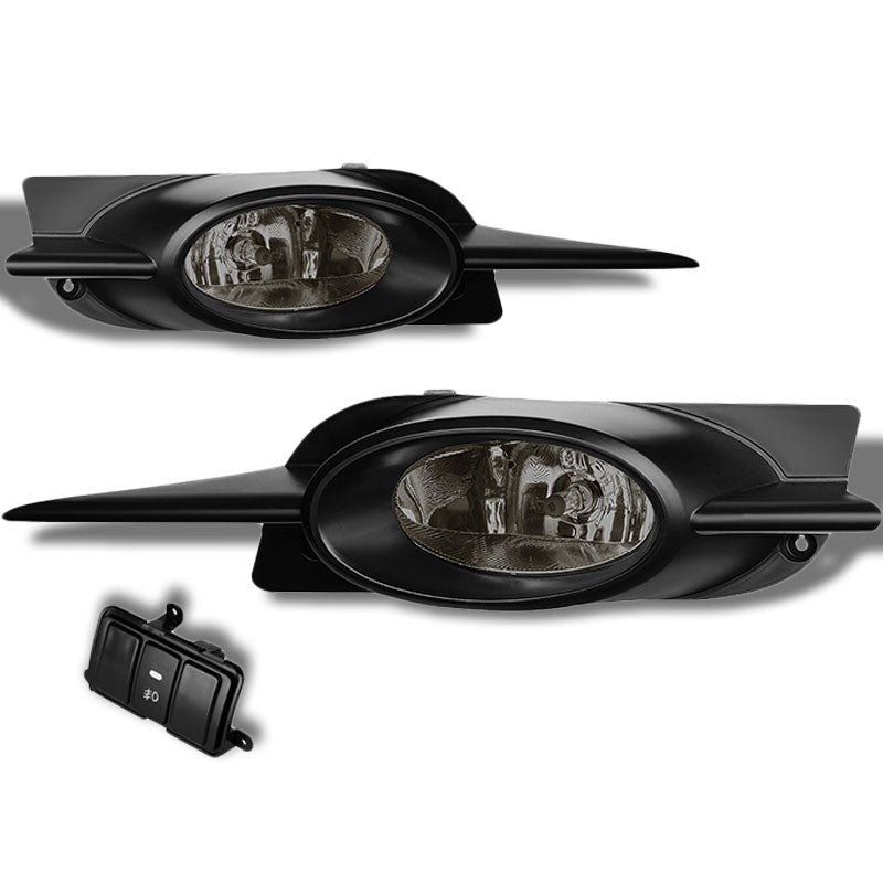 Smoke OE Bumper Fog Light with Bezel Honda 09-11 Civic 2DR Coupe FG1 2 BFC-FOLK-SW-BZ-HON09CIV2DSM