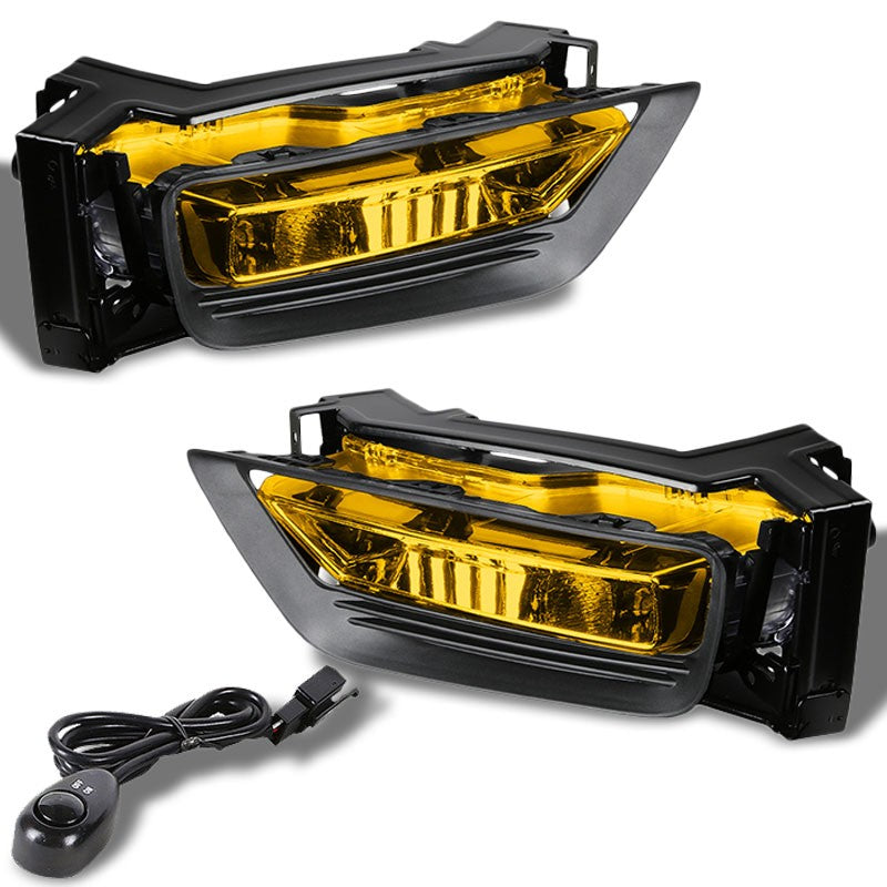 Yellow Amber Fog Light Lamp Honda 13-14 Accord 4DR Sedan CR2 3 BFC-FOLK-SW-HON13CIV4DAM