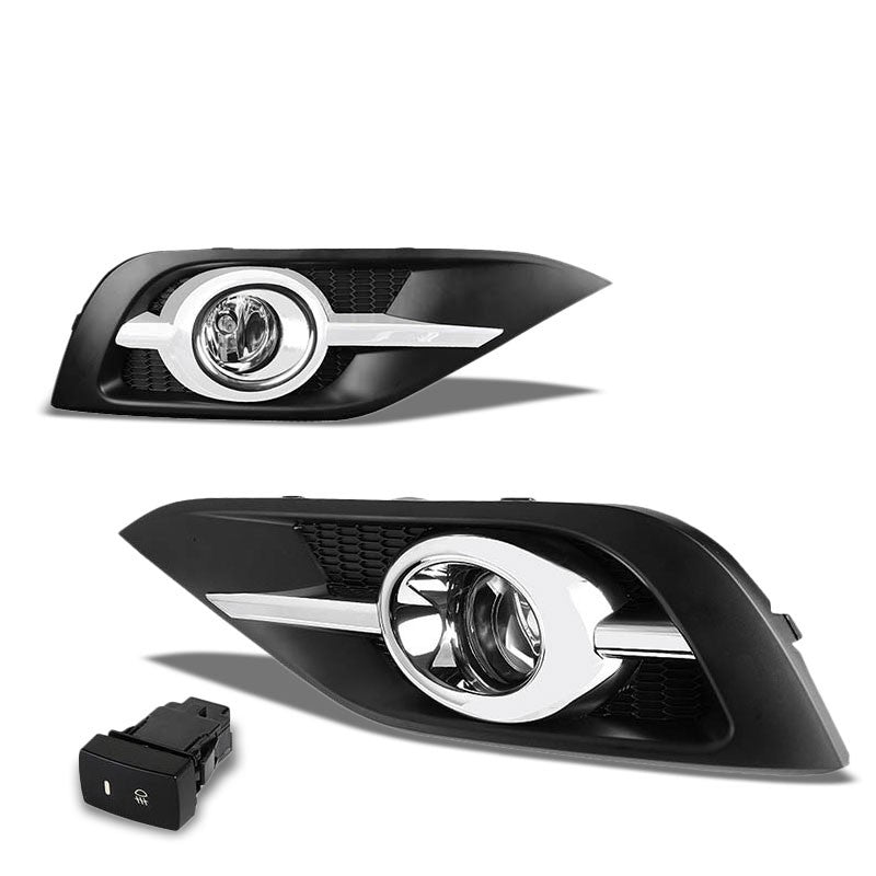 Clear Chrome Bumper Fog Light/Lamp Honda 2012-2014 CR-V BFC-FOLK-ZTL129CH