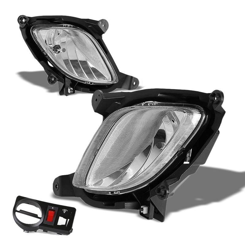 Clear Chrome Bumper Fog Light/Lamp Hyundai 2010-2012 Genesis Coupe BFC-FOLK-ZTL130CH
