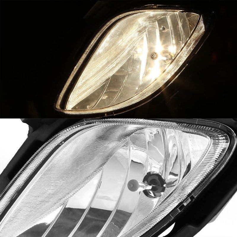 Clear Lens Chrome Housing Bumper Fog Light/Lamp For 10-12 Genesis Coupe
