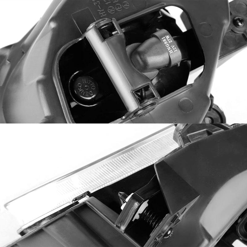 Clear Lens Chrome Housing Bumper Fog Light/Lamp For 10-12 Genesis Coupe
