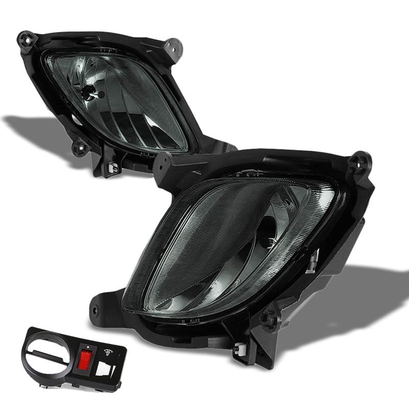 Smoke Chrome Bumper Fog Light/Lamp Hyundai 2010-2012 Genesis Coupe BFC-FOLK-ZTL130SM