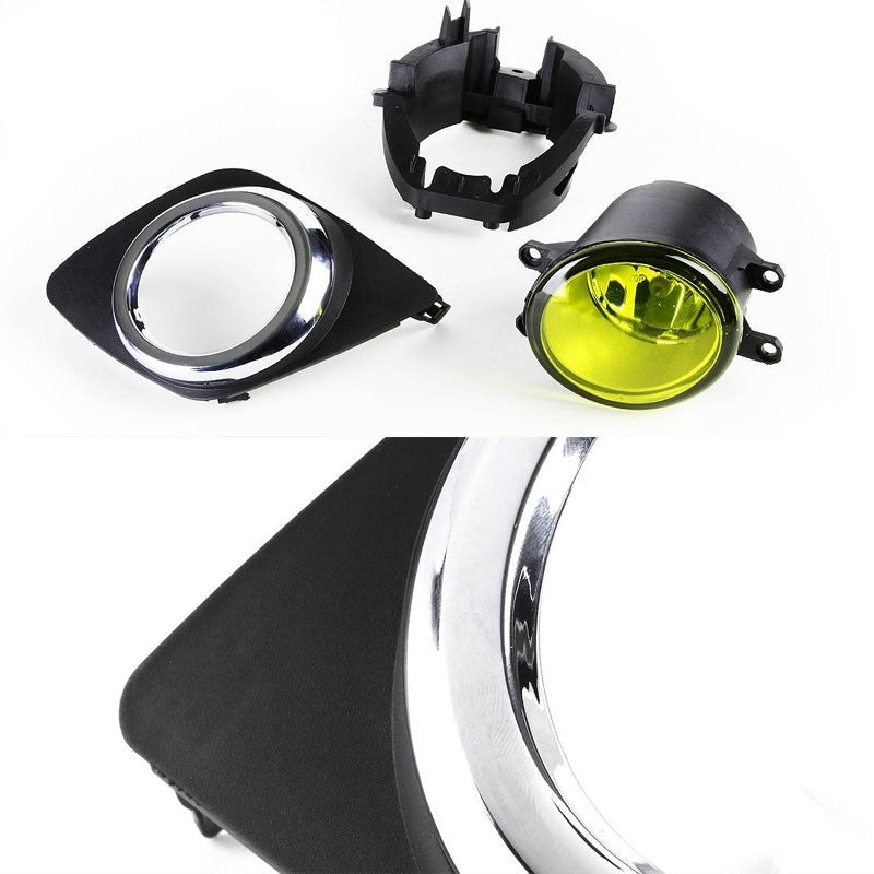 Amber Lens Chrome Housing Front Bumper Fog Light/Lamp For Toyota 09-12 RAV4 XA30