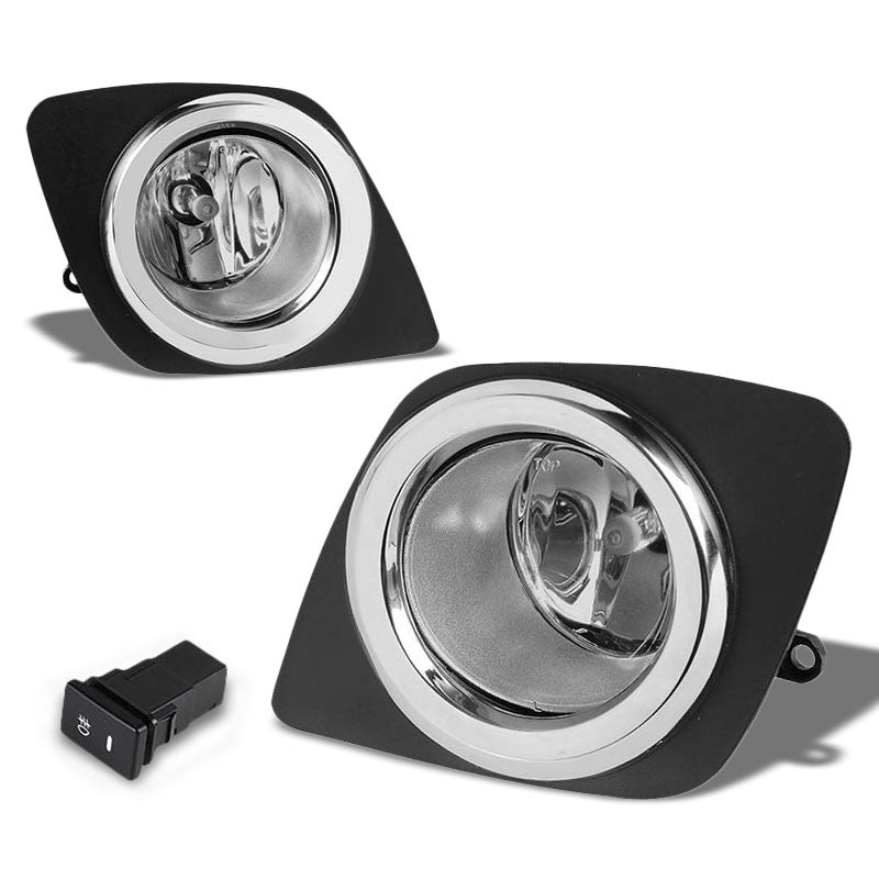 Clear Chrome Bumper Fog Light/Lamp Toyota 2009-2012 RAV4 XA30 BFC-FOLK-ZTL150CH