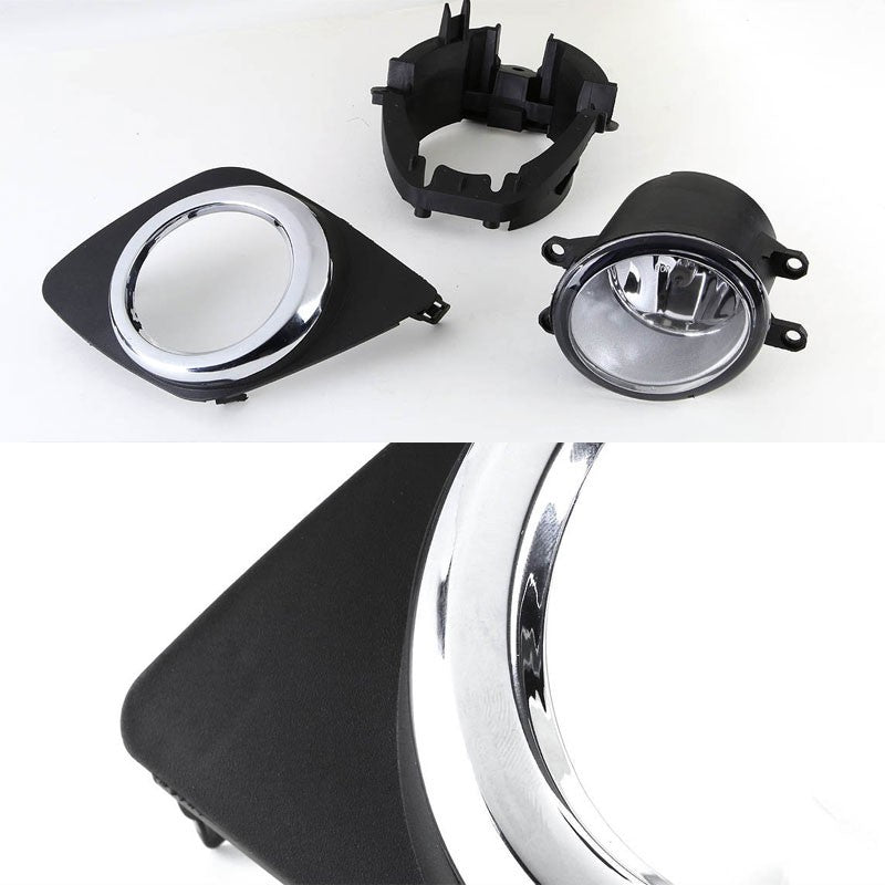 Clear Lens Chrome Housing Front Bumper Fog Light/Lamp For Toyota 09-12 RAV4 XA30