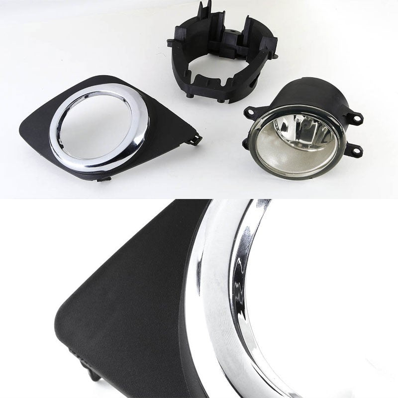 Smoke Lens Chrome Housing Front Bumper Fog Light/Lamp For Toyota 09-12 RAV4 XA30