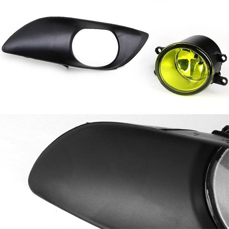 Amber Lens Chrome Housing Front Bumper Fog Light/Lamp For Toyota 09-11 Yaris