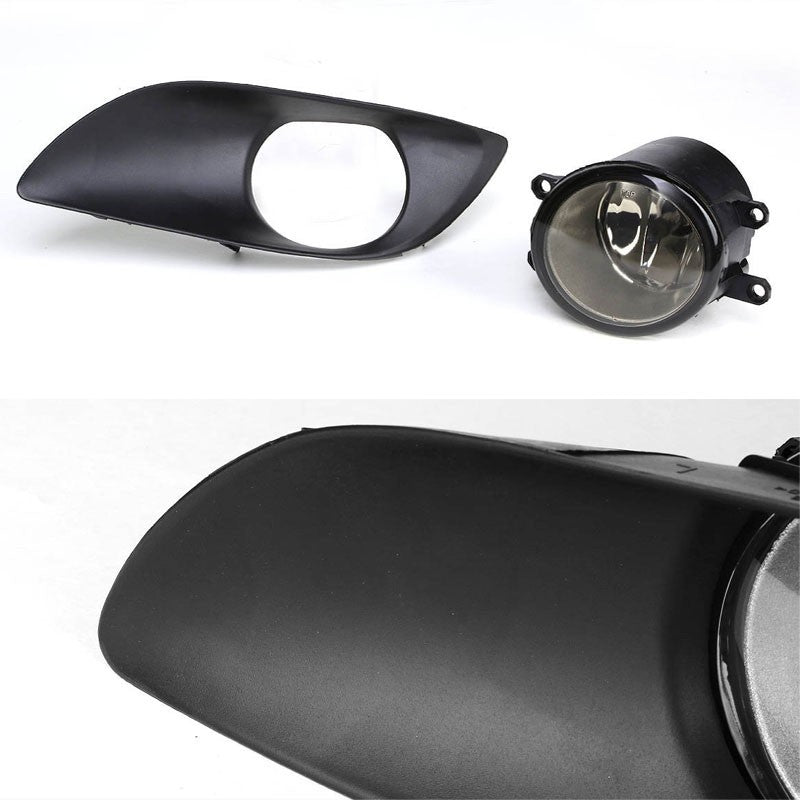 Smoke Lens Chrome Housing Front Bumper Fog Light/Lamp For Toyota 09-11 Yaris