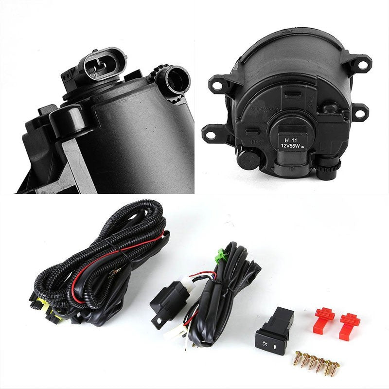 Smoke Lens Chrome Housing Front Bumper Fog Light/Lamp For Toyota 09-11 Yaris