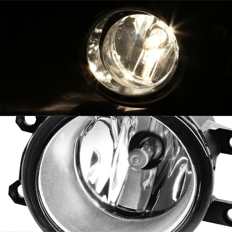 Clear Lens Chrome Housing Front Bumper Fog Light/Lamp For Ford 09-10 Fiesta