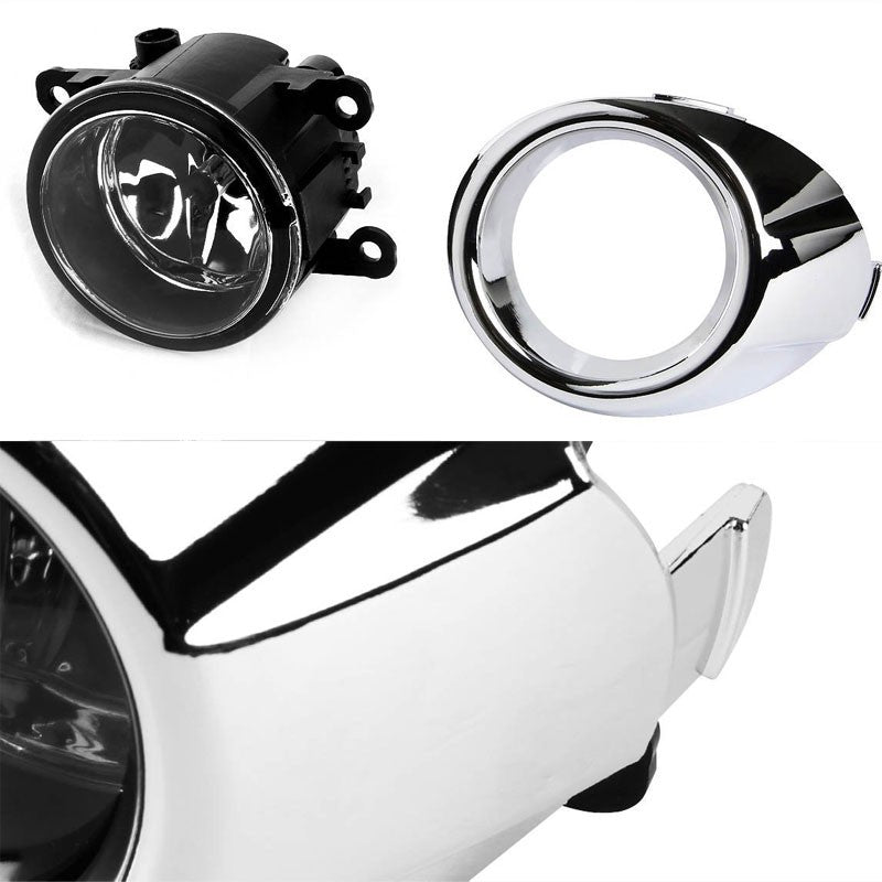 Clear Lens Chrome Housing Front Bumper Fog Light/Lamp For Ford 09-10 Fiesta