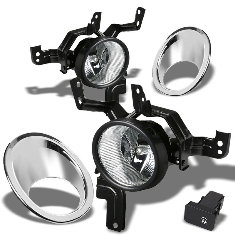 Clear OE Bumper Fog Light Lamp +Bulb+SwitchHonda 07-09 CRV RE BFC-FOLK-SW-BZ-HON07CRVCH