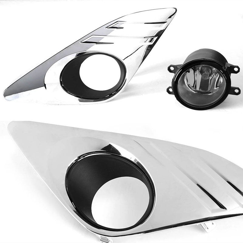 Clear Lens Chrome Housing Front Bumper Fog Light/Lamp For Toyota 12-14 Camry
