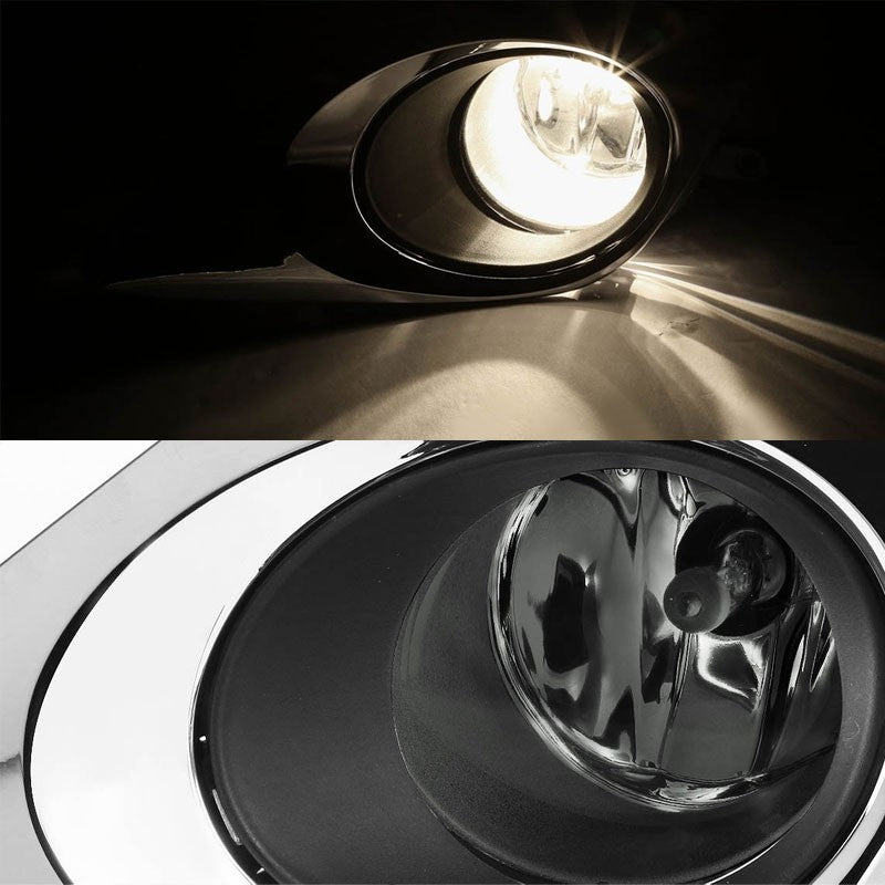 Smoke Lens Chrome Housing Front Bumper Fog Light/Lamp For Toyota 12-14 Camry