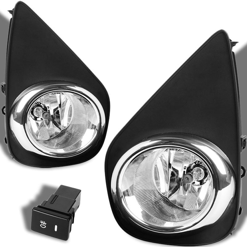 Clear OE Bumper Fog Light with Bezel Toyota 15-16 Yaris XP130 2 3 DR BFC-FOLK-SW-BZ-TOY15YAR24DCH