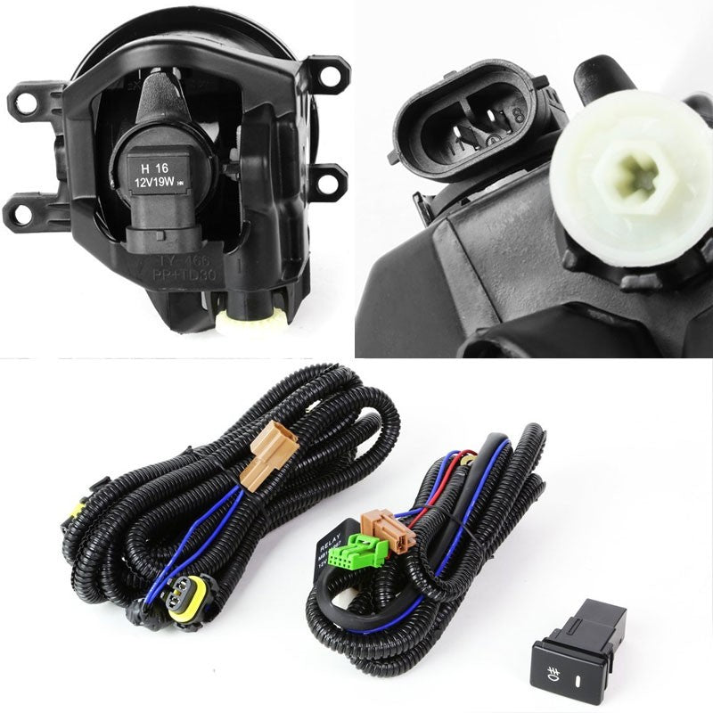 Smoke OE Bumper Fog Light with Bezel Toyota 15-16 Yaris XP130 2 3 DR BFC-FOLK-SW-BZ-TOY15YAR24DSM