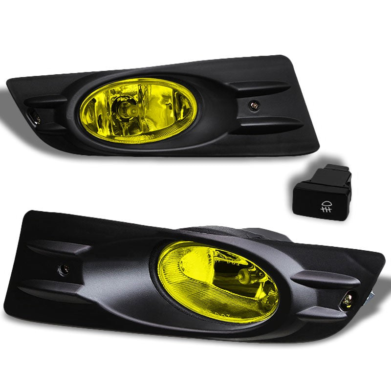 Yellow Amber OE Bumper Fog Light with Bezel Honda 06-07 Accord UC1 BFC-FOLK-SW-BZ-HON06ACC2DRAM
