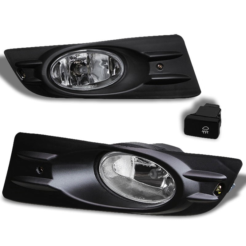 Clear Fog Light with Bezel Honda 06-07 Accord 2DR Coupe UC1 CM7 CM8 BFC-FOLK-SW-BZ-HON06ACC2DRCH