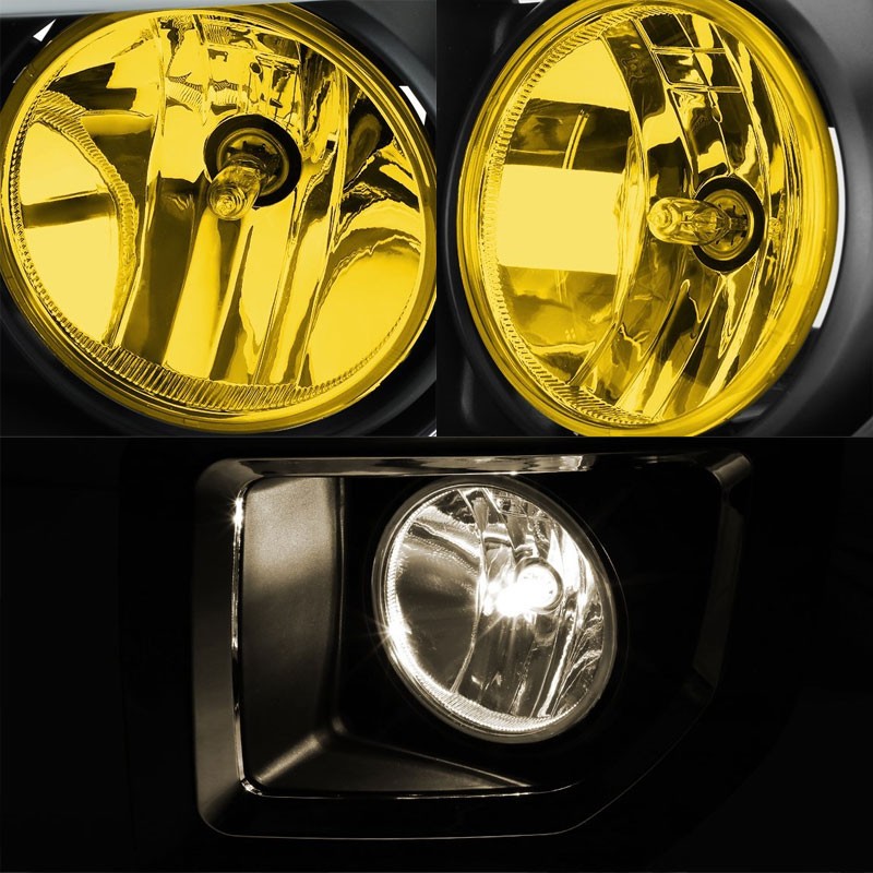 Amber Len Bumper Fog Light Lamp+Bezel +Switch For 15-16 Sierra 2500HD/3500HD