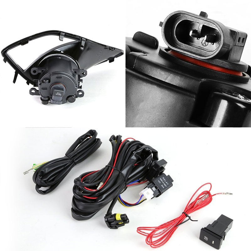 Clear Lens OE Front Fog Light Lamp+Silver Bezel +Switch For 13-16 FRS GT86