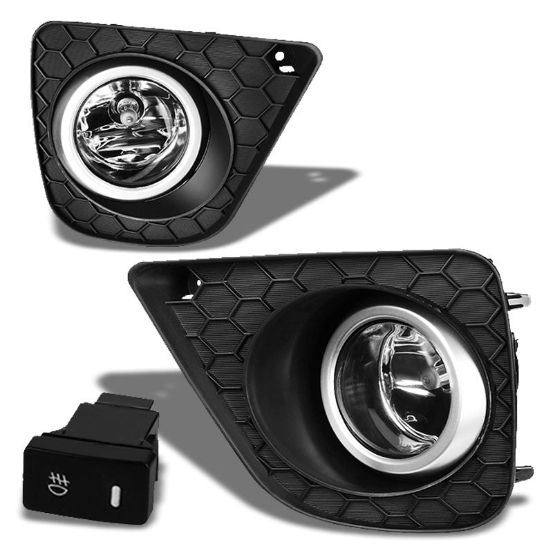 Clear Fog Light with Bezel Honda 13-15 Accord 2DR Coupe CT1 CT2 BFC-FOLK-SW-BZ-HON13ACC2DCH