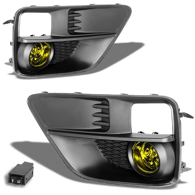 Yellow Amber OE Bumper Fog Light with Bezel Subaru 15-17 WRX STI GJ G4 BFC-FOLK-SW-BZ-SUB15WRXSTIAM