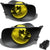 Yellow Amber Fog Light with Bezel Toyota 07-08 Yaris 2 3DR XP90 BFC-FOLK-SW-BZ-TOY007YARHBAM