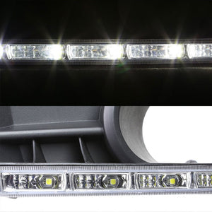 Clear Lens LED DRL Refector OE Bumper Fog Light Lamp Bezel For 10-14 Cruze J100