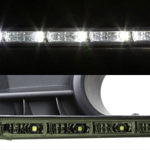 Smoke Lens LED DRL Refector OE Bumper Fog Light Lamp Bezel For 10-14 Cruze J100