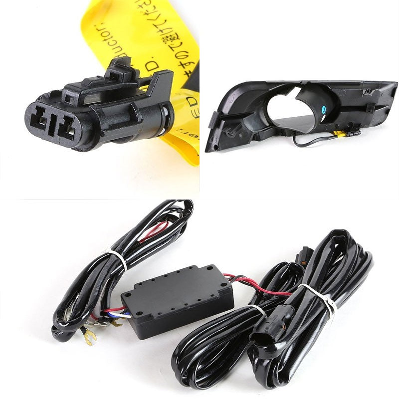 Smoke Lens LED DRL Refector OE Bumper Fog Light Lamp Bezel For 10-14 Cruze J100