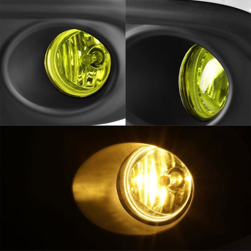 Yellow Amber Lens OE Bumper Fog Light Lamp+Bezel +Switch For 16 Civic 2/4DR