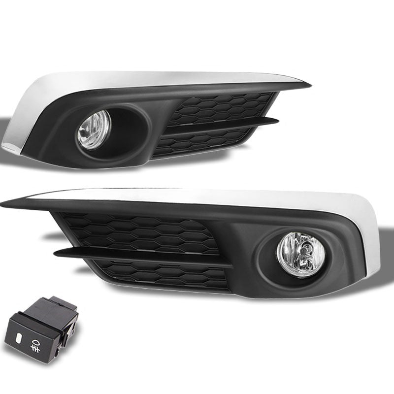 Clear OE Bumper Fog Light with Bezel Honda 16 Civic 2 4DR BFC-FOLK-SW-BZ-HON16CIVCH