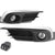 Clear OE Bumper Fog Light with Bezel Honda 16 Civic 2 4DR BFC-FOLK-SW-BZ-HON16CIVCH