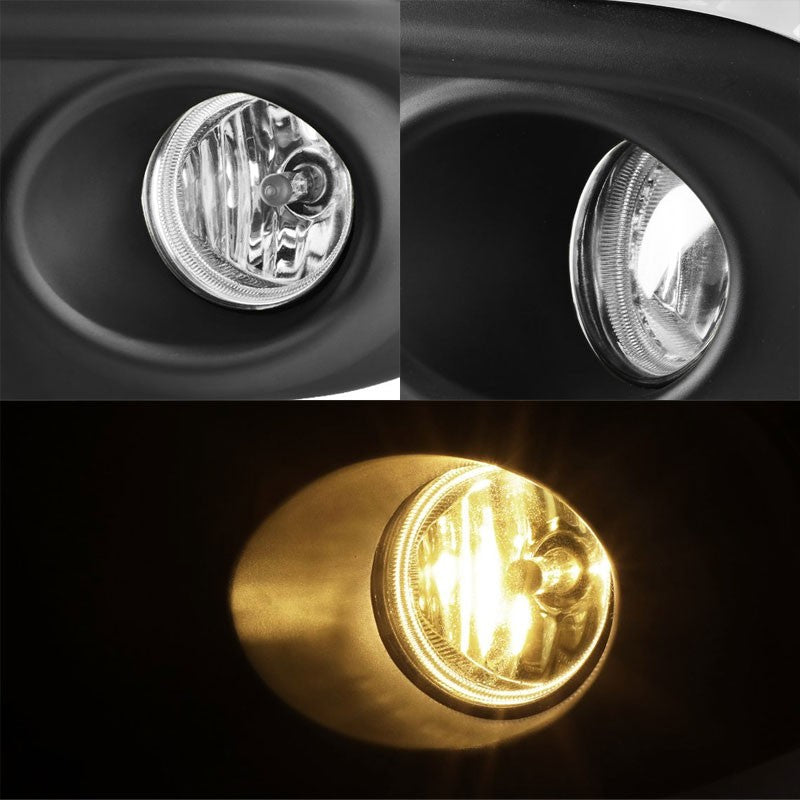 Clear Lens OE Front Bumper Fog Light Lamp+Bezel +Switch For 16 Civic 2/4DR